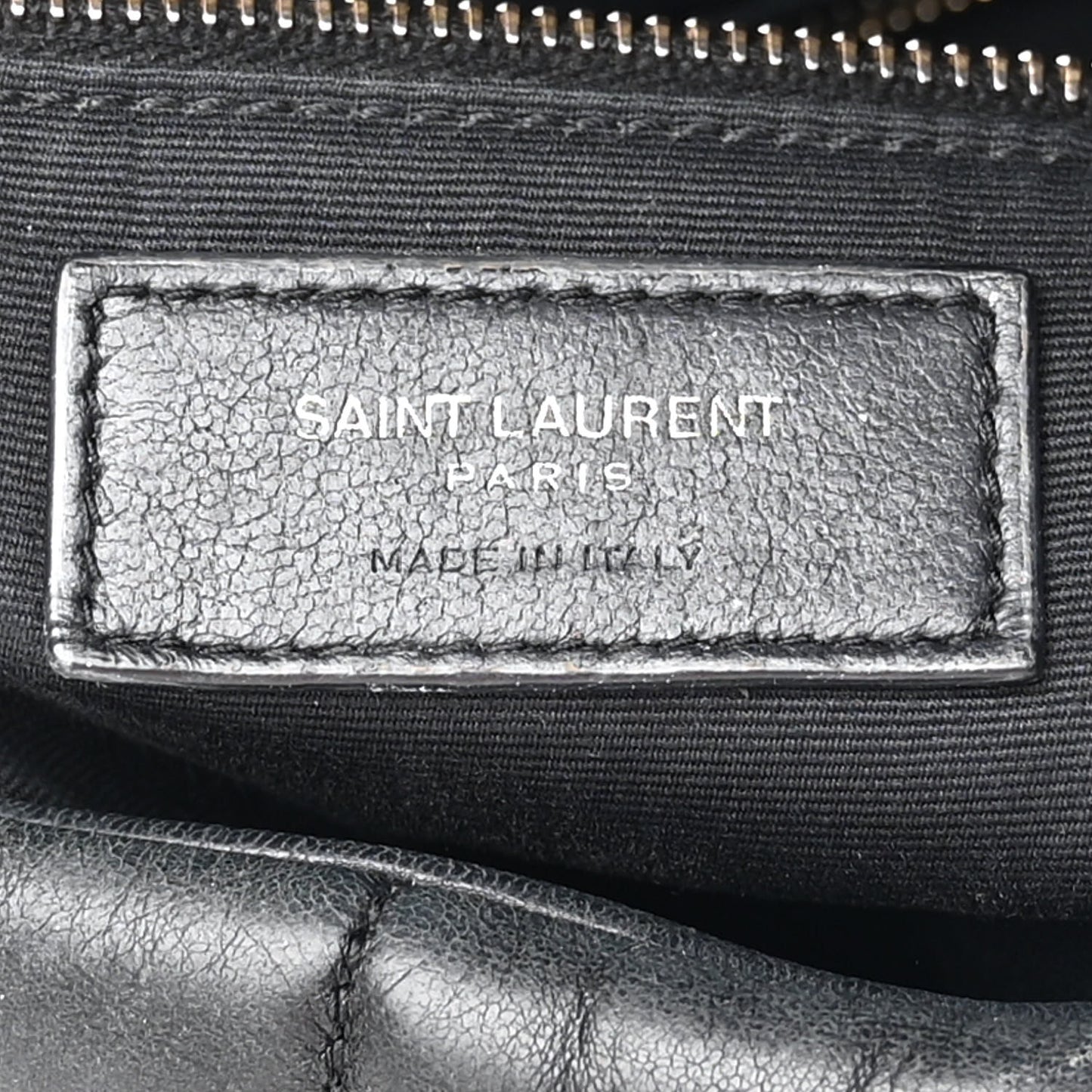 Lambskin Quilted Medium Loulou Puffer Monogram Chain Satchel Black