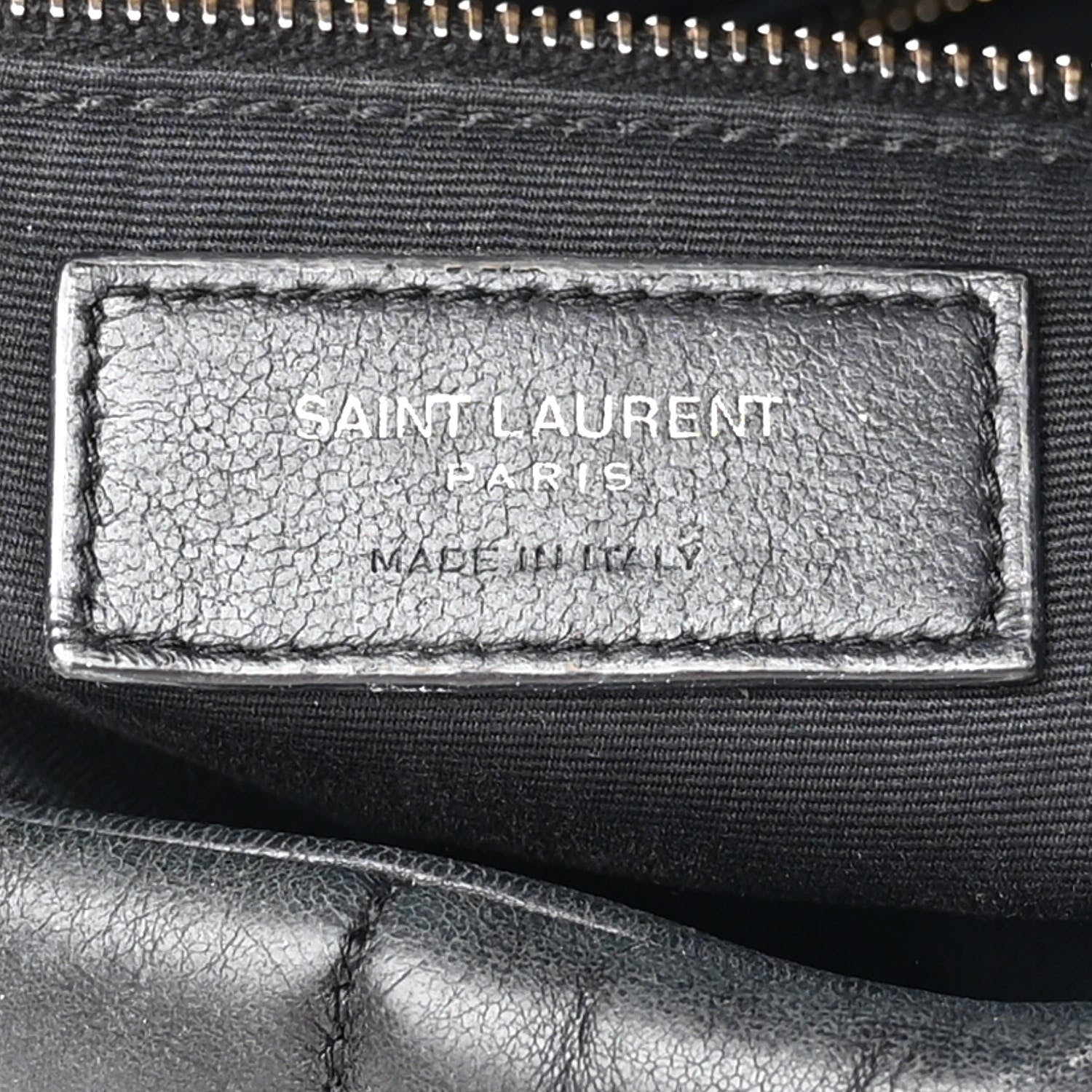 Saint Laurent Lambskin Quilted Medium Loulou Puffer Monogram Chain Satchel Black 6 of 13