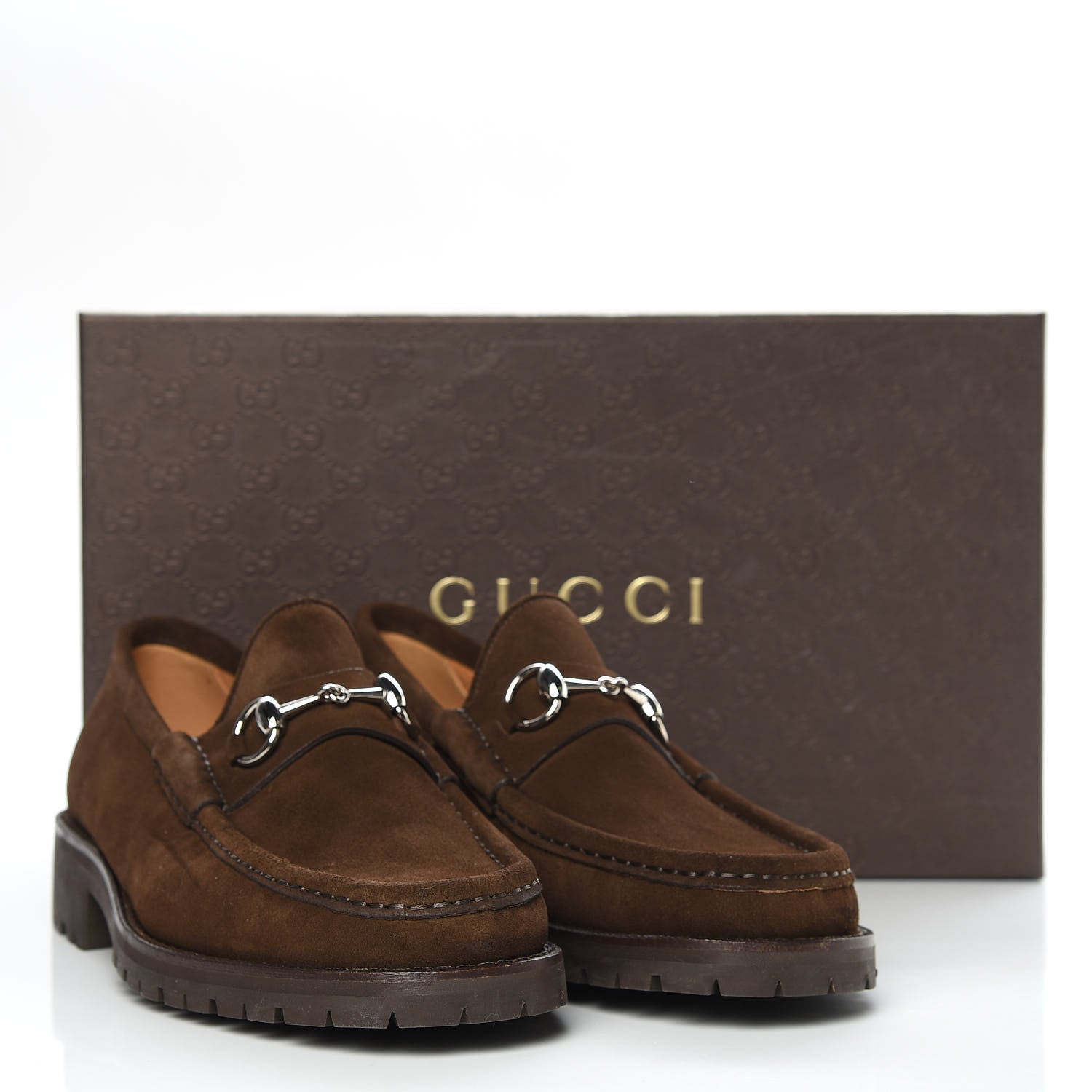 Gucci Suede Mens Horsebit Lug Sole Loafers 9 Jasper 9 of 9