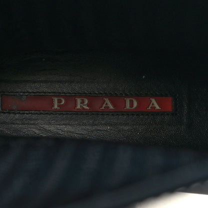 Prada Sport Rubber Metal Triangle Logo Ankle Rain Boots 40 Black 7 of 7