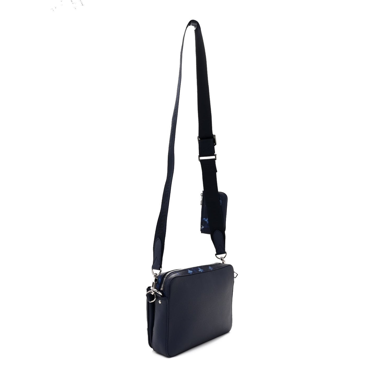 Monogram Ink Watercolor Trio Messenger Bag Blue