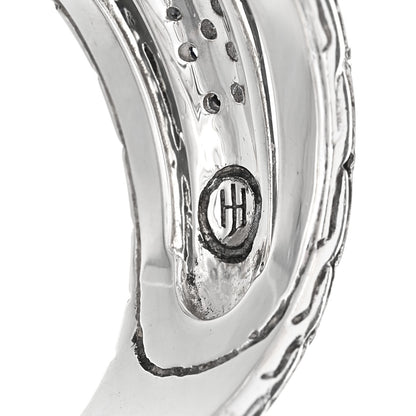 John Hardy Sterling Silver Blue Sapphire Classic Chain Three Row Ring 54 7 4 of 5