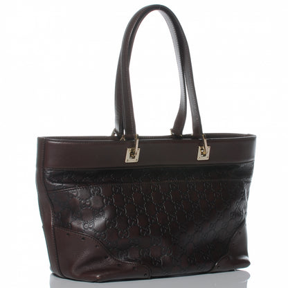 Gucci Guccissima Large Punch Tote Chocolate Brown 3 of 7