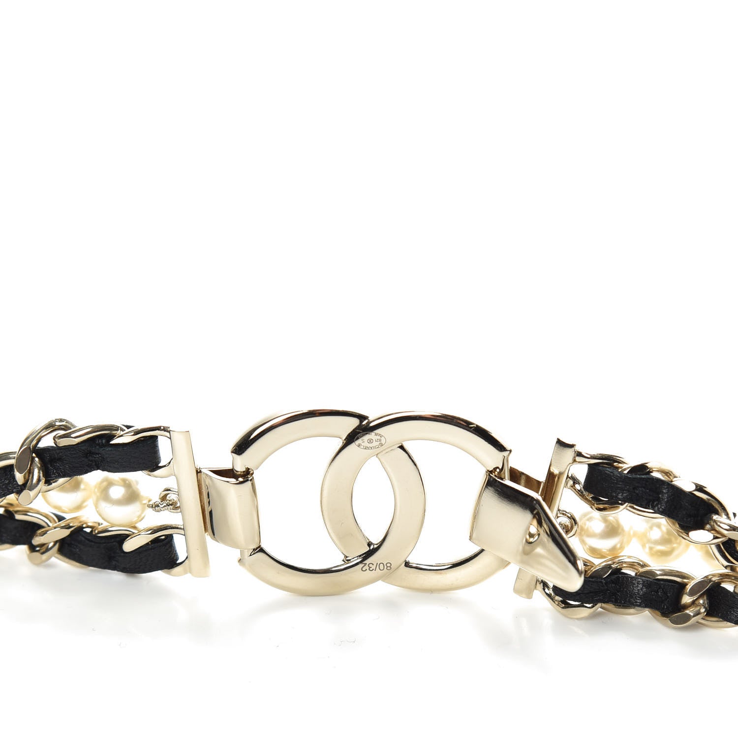 Chanel Lambskin CC Pearl Chain Belt Black 2 of 4