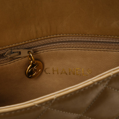 Chanel Lambskin Flap Shoulder Bag Beige 8 of 10