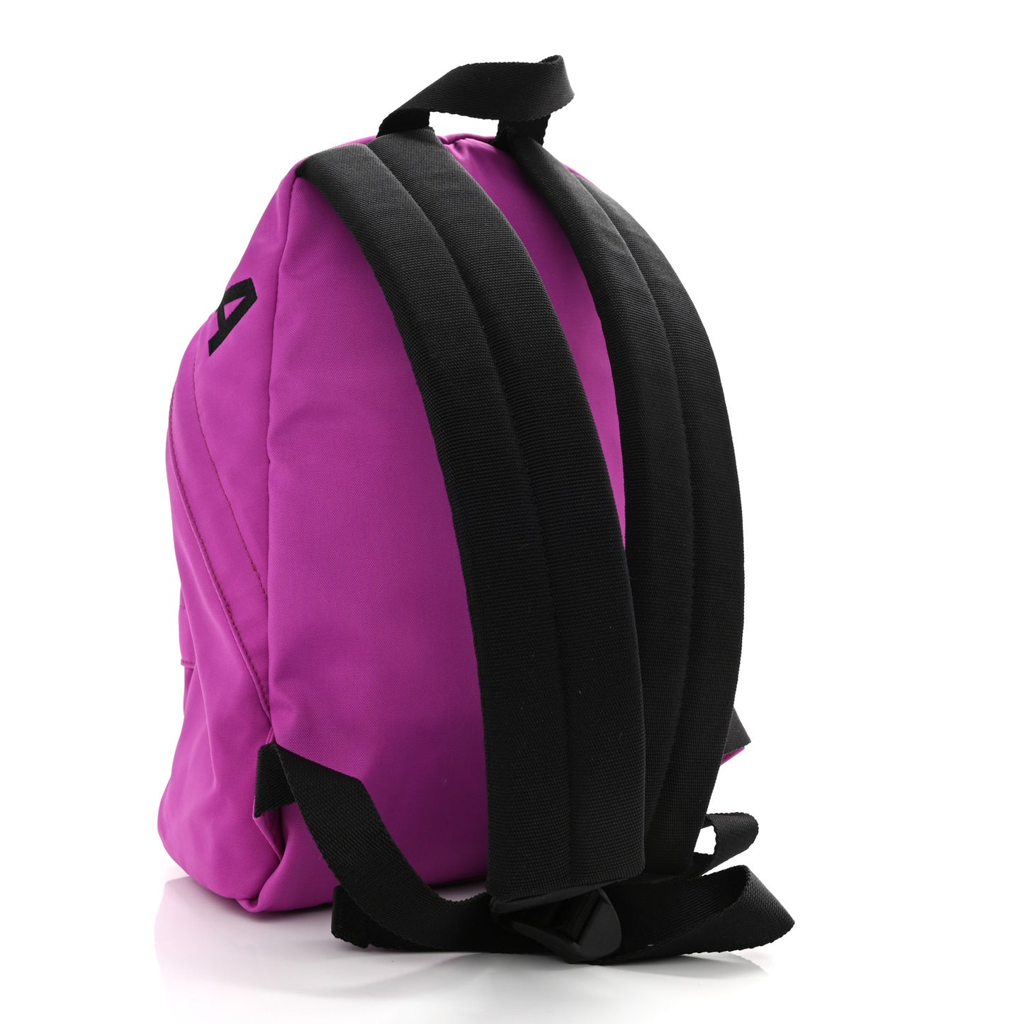 Sport Nylon Logo Embroidered S Wheel Backpack Fuchsia Black
