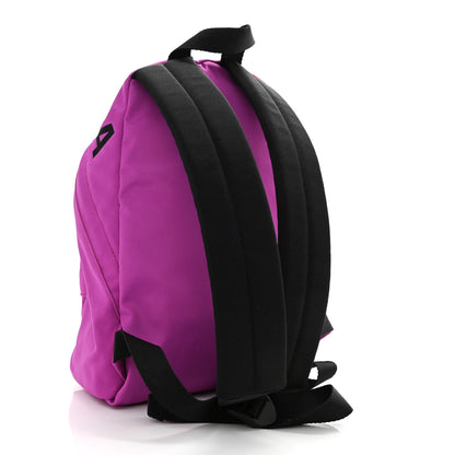 Balenciaga Sport Nylon Logo Embroidered S Wheel Backpack Fuchsia Black 3 of 11