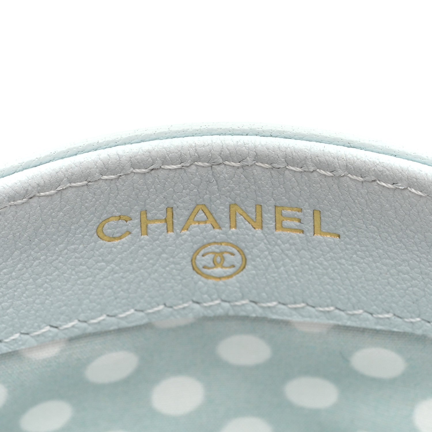 Chanel Lambskin Pearl Quilted Card Holder Light Blue 6 of 8