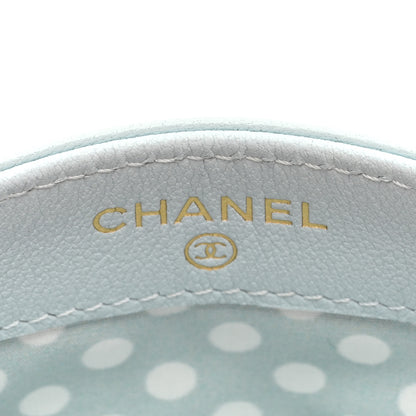 Chanel Lambskin Pearl Quilted Card Holder Light Blue 6 of 8