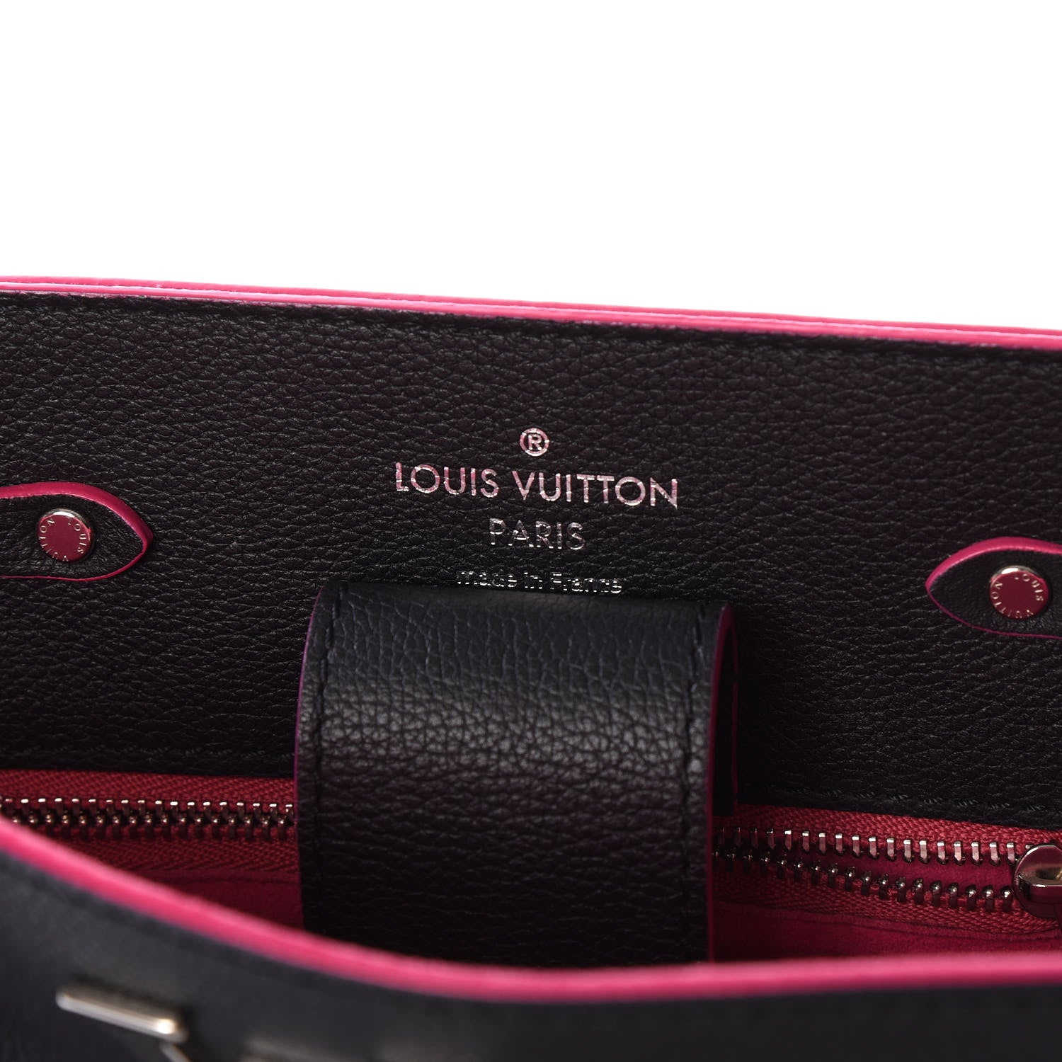 Louis Vuitton Calfskin Lockme Bucket Black 9 of 14