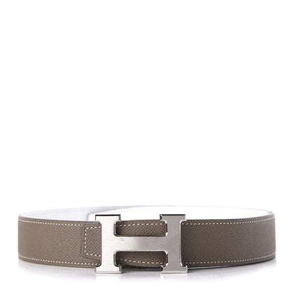 Hermes Epsom 32mm Belt 80 White Etoupe 1 of 6
