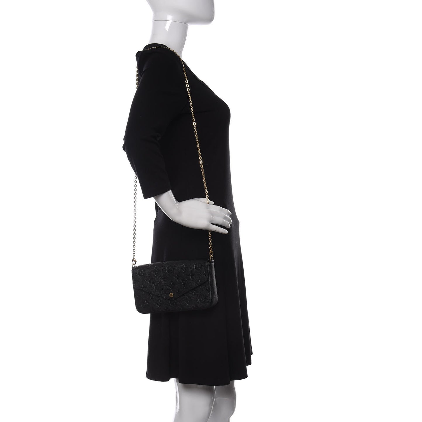 Empreinte Pochette Felicie Chain Wallet Black