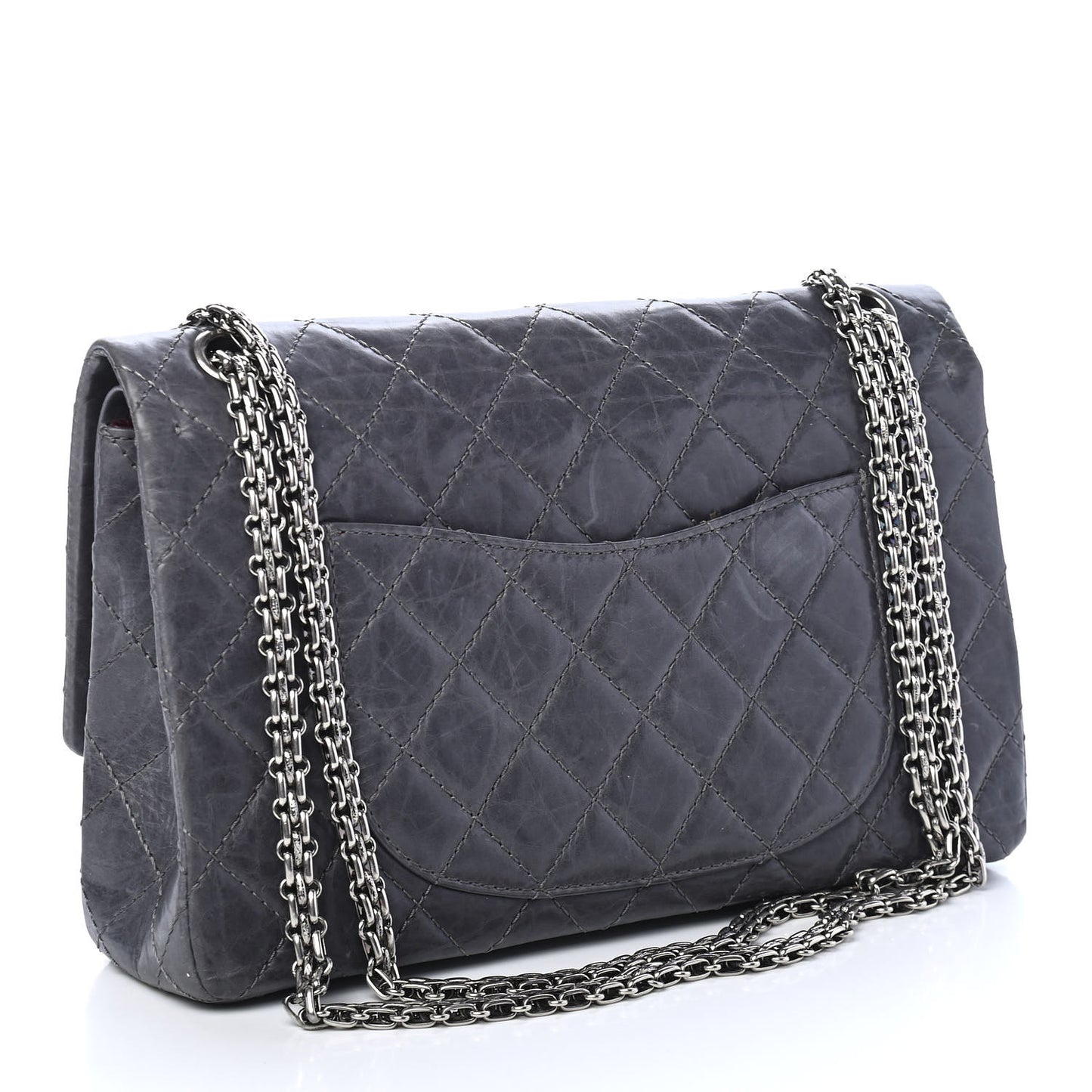 Aged Calfskin Quilted 50th Anniversary 2.55 Reissue Flap 226 Grey