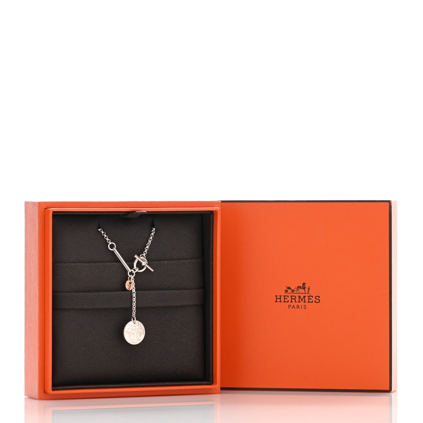 Sterling Silver 18K Rose Gold PM Ex-Libris Pendant Necklace
