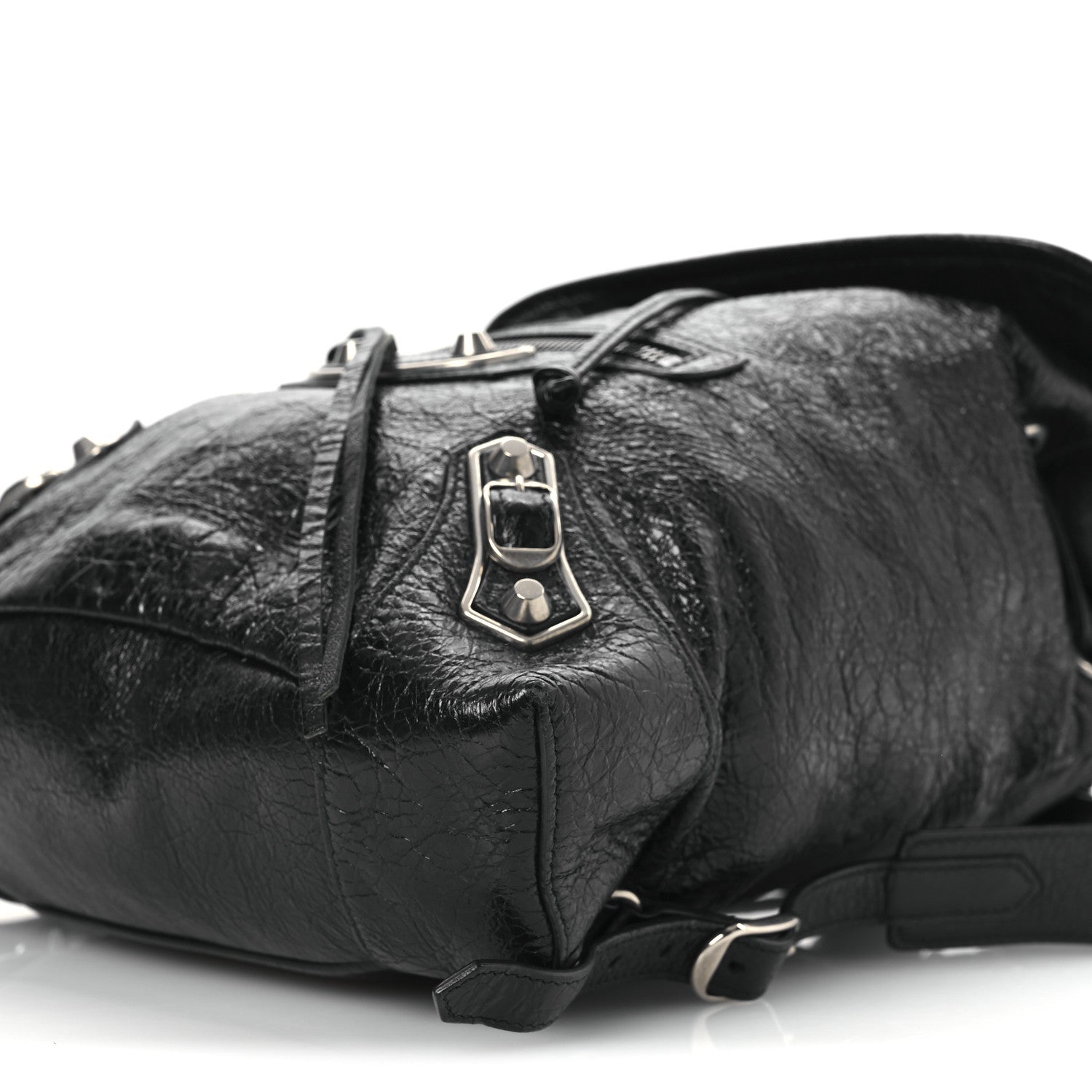 Balenciaga Agneau Silver Metallic Edge Hardware Backpack Black 11 of 14