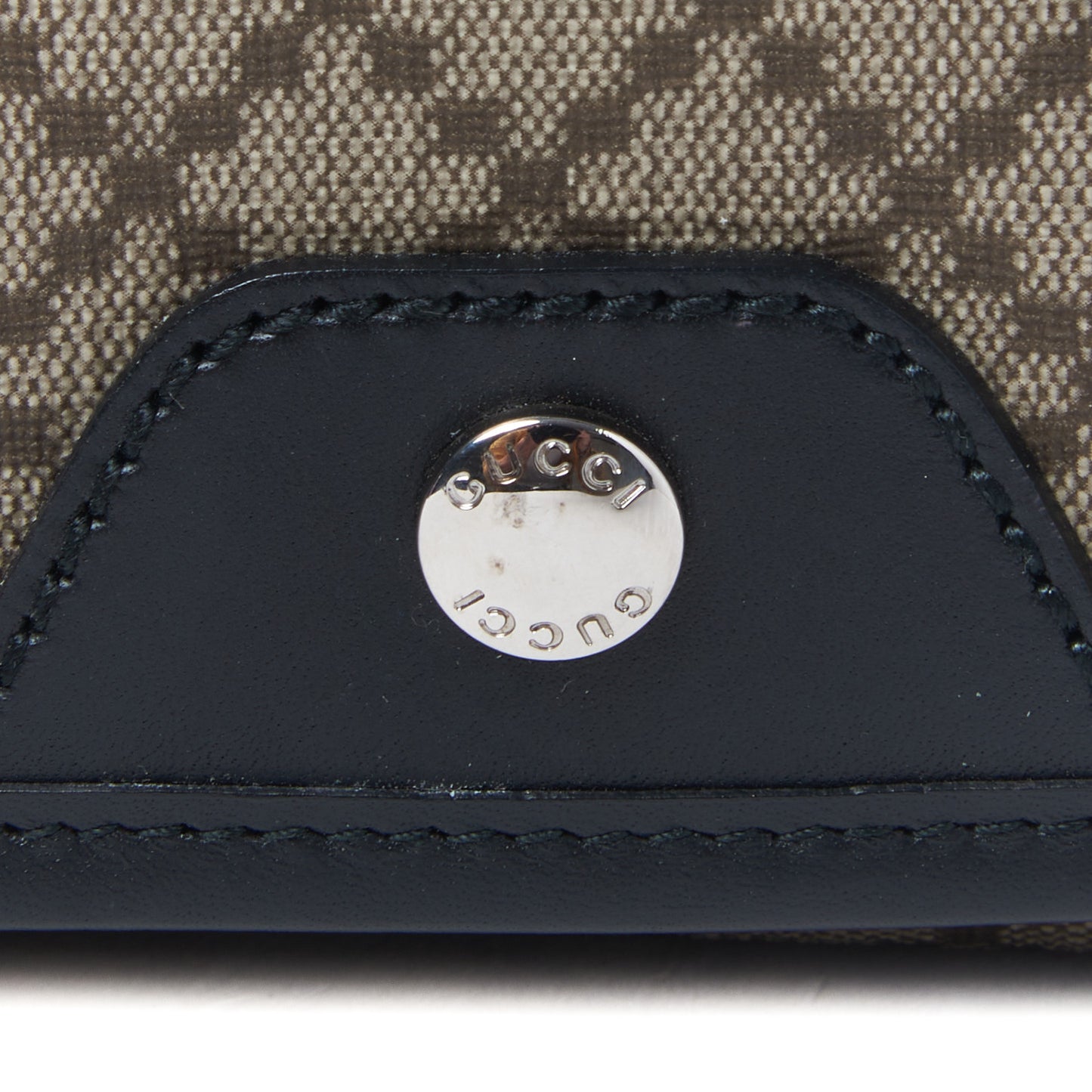 Diamante Flap Messenger Bag Beige Black