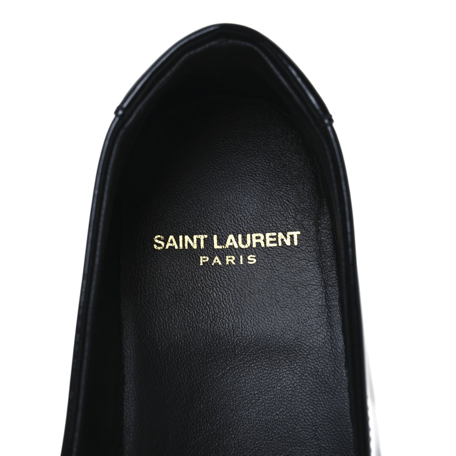 Saint Laurent Calfskin Penny Loafers 38 Black 9 of 11