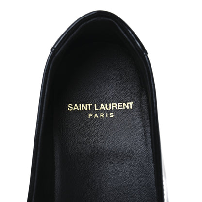 Saint Laurent Calfskin Penny Loafers 38 Black 9 of 11