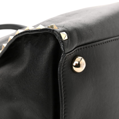 Valentino Garavani Vitello Rockstud Dome Shopper Black 11 of 14