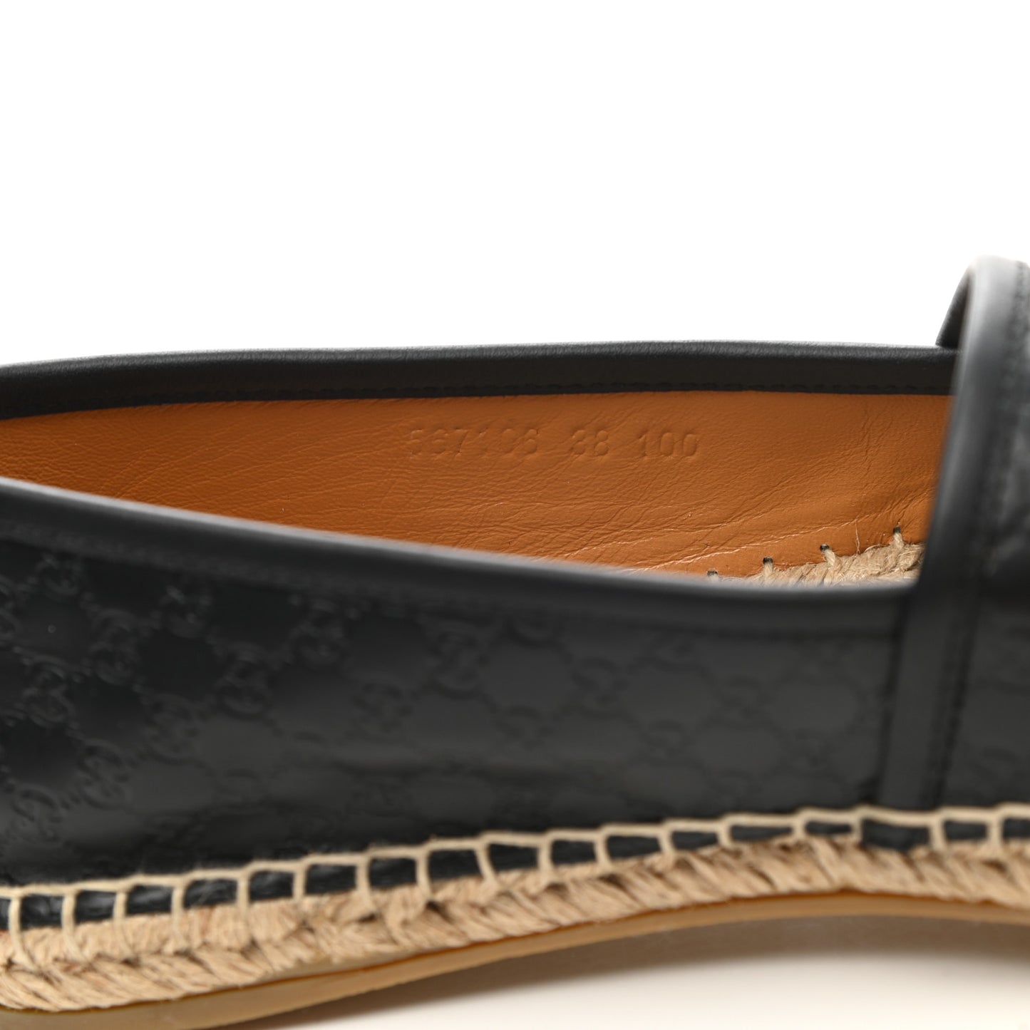 Microguccissima Signature Espadrilles 38 Black