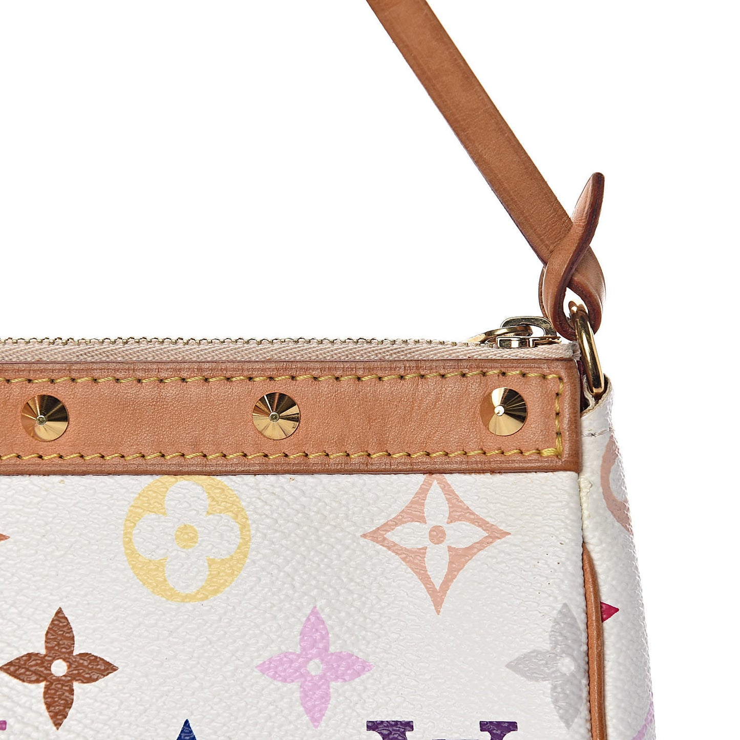 Monogram Multicolor Pochette Accessories White