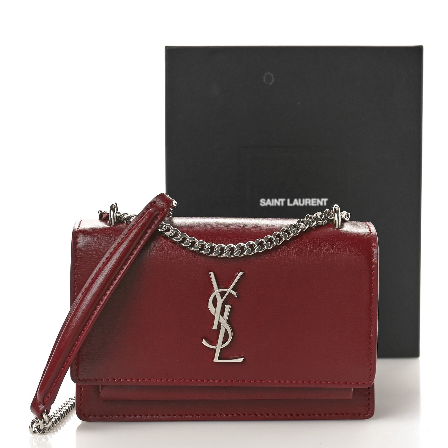 Calfskin Monogram Sunset Chain Wallet Palissandre