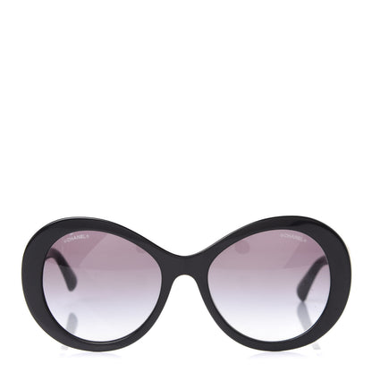 Chanel Oval CC Sunglasses 5372 Black 2 of 8