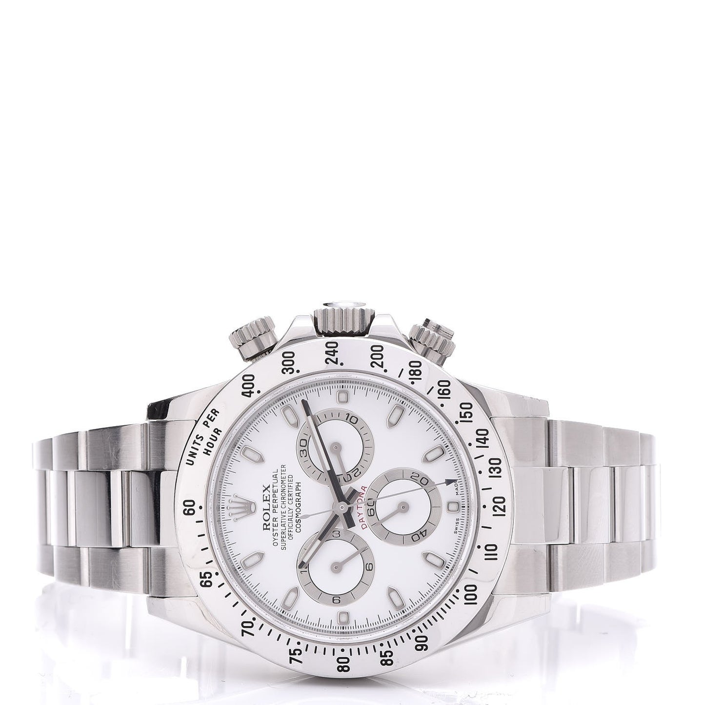 Stainless Steel 40mm Oyster Perpetual Cosmograph Daytona Watch White 116520