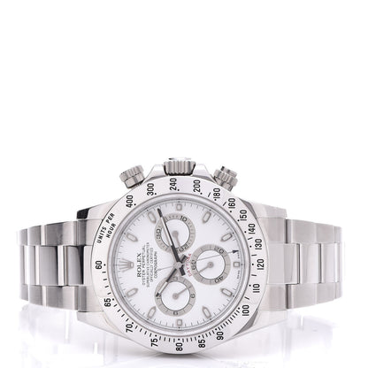 Rolex Stainless Steel 40mm Oyster Perpetual Cosmograph Daytona Watch White 116520 3 of 8