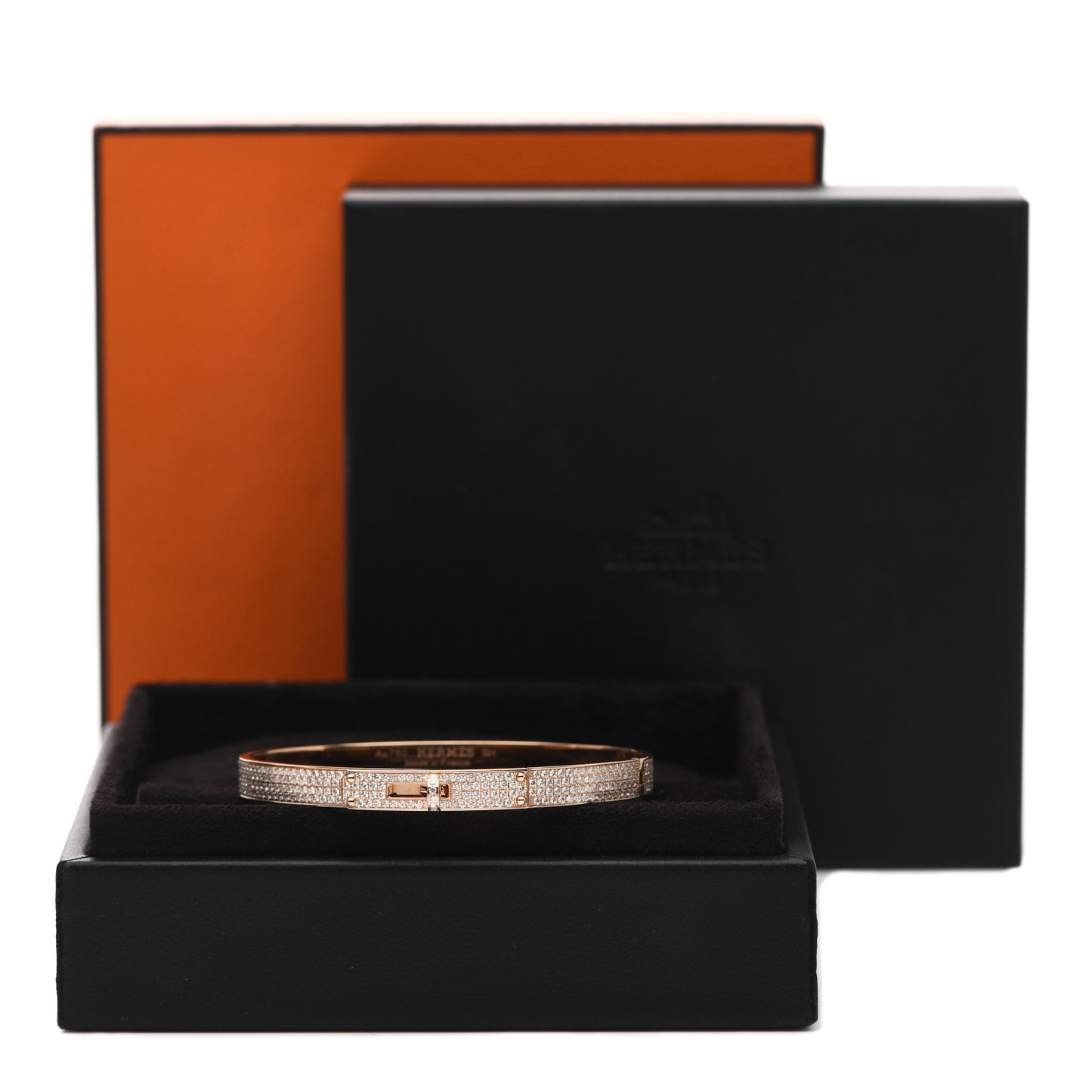 18K Rose Gold Diamond PM Kelly Full Pave Bracelet SH