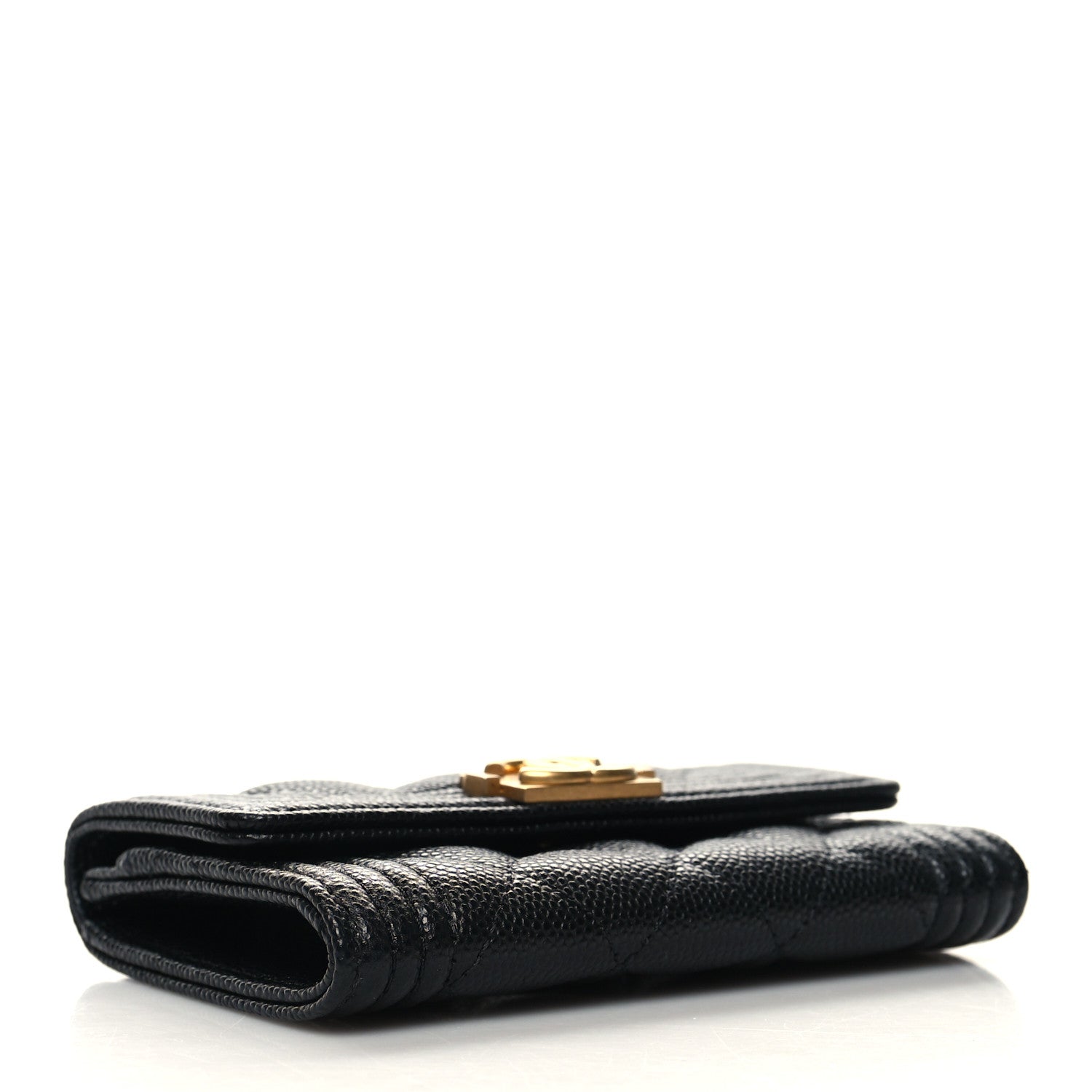 Chanel Caviar Quilted Boy Flap Card Holder Black 4 of 9