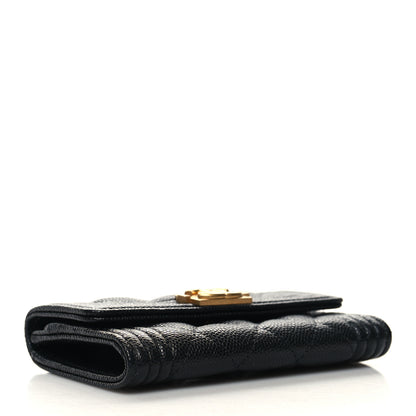Chanel Caviar Quilted Boy Flap Card Holder Black 4 of 9