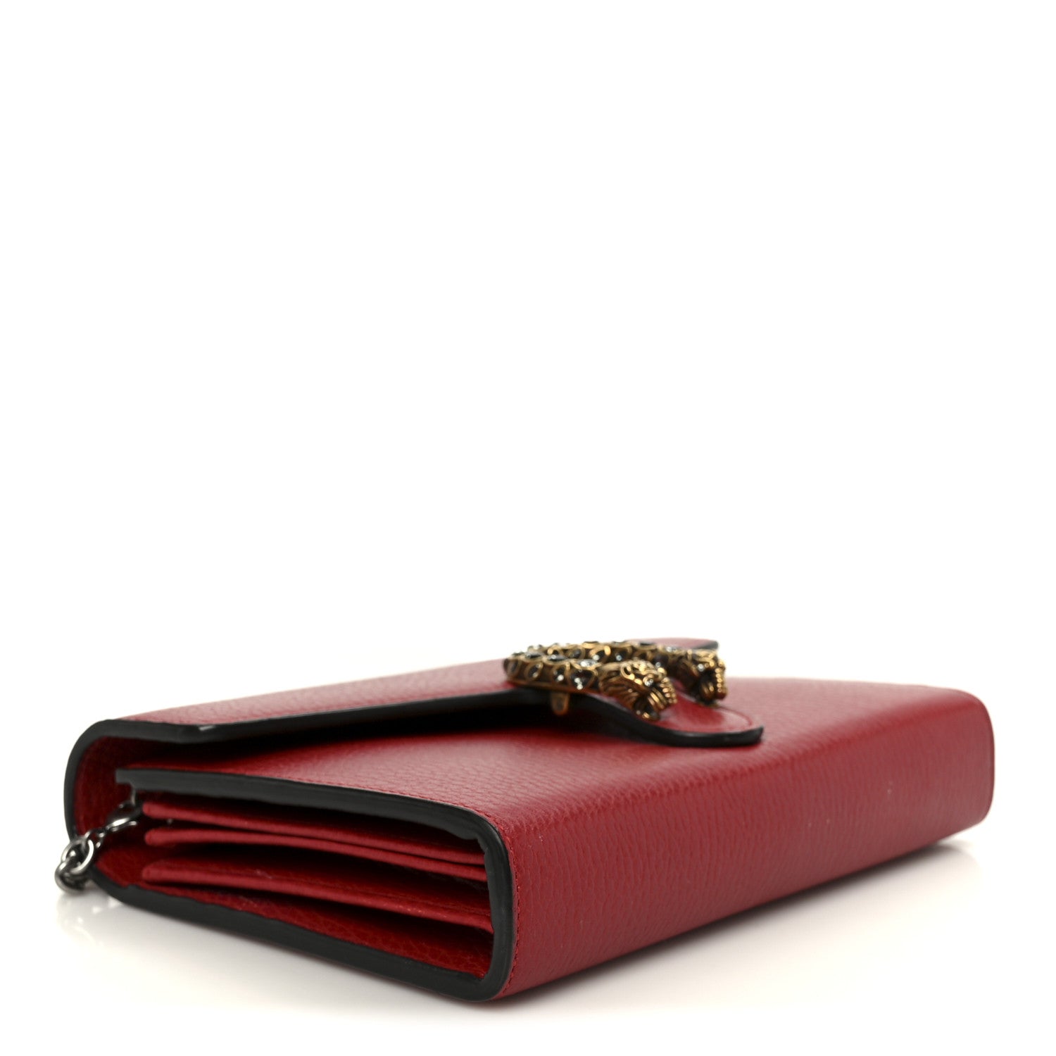 GUCCI アクセサリーポーチ レッド Gucci Calfskin Mini Dionysus Chain Wallet Hibiscus Red 1863462