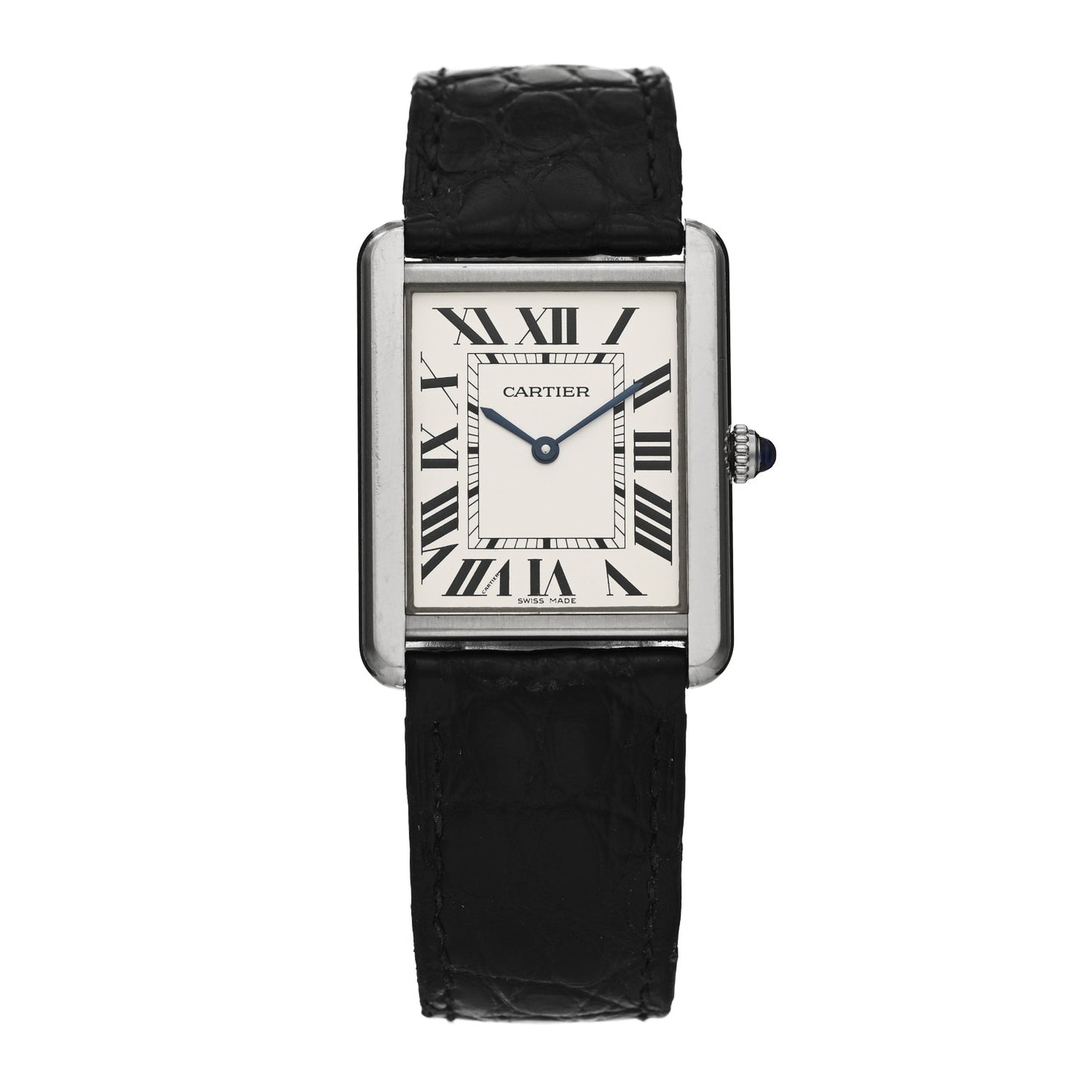 Stainless Steel Alligator 27mm Tank Solo Quartz Watch