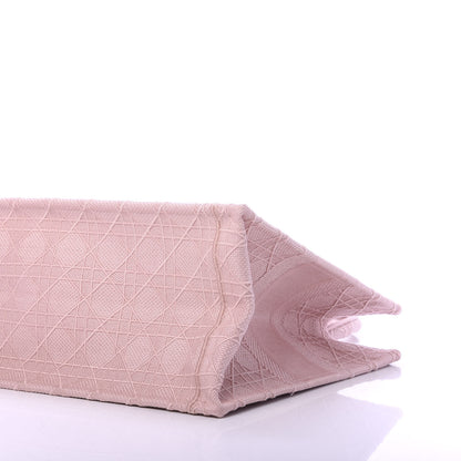 Christian Dior Canvas Embroidered Cannage Medium Book Tote Bois De Rose 7 of 10