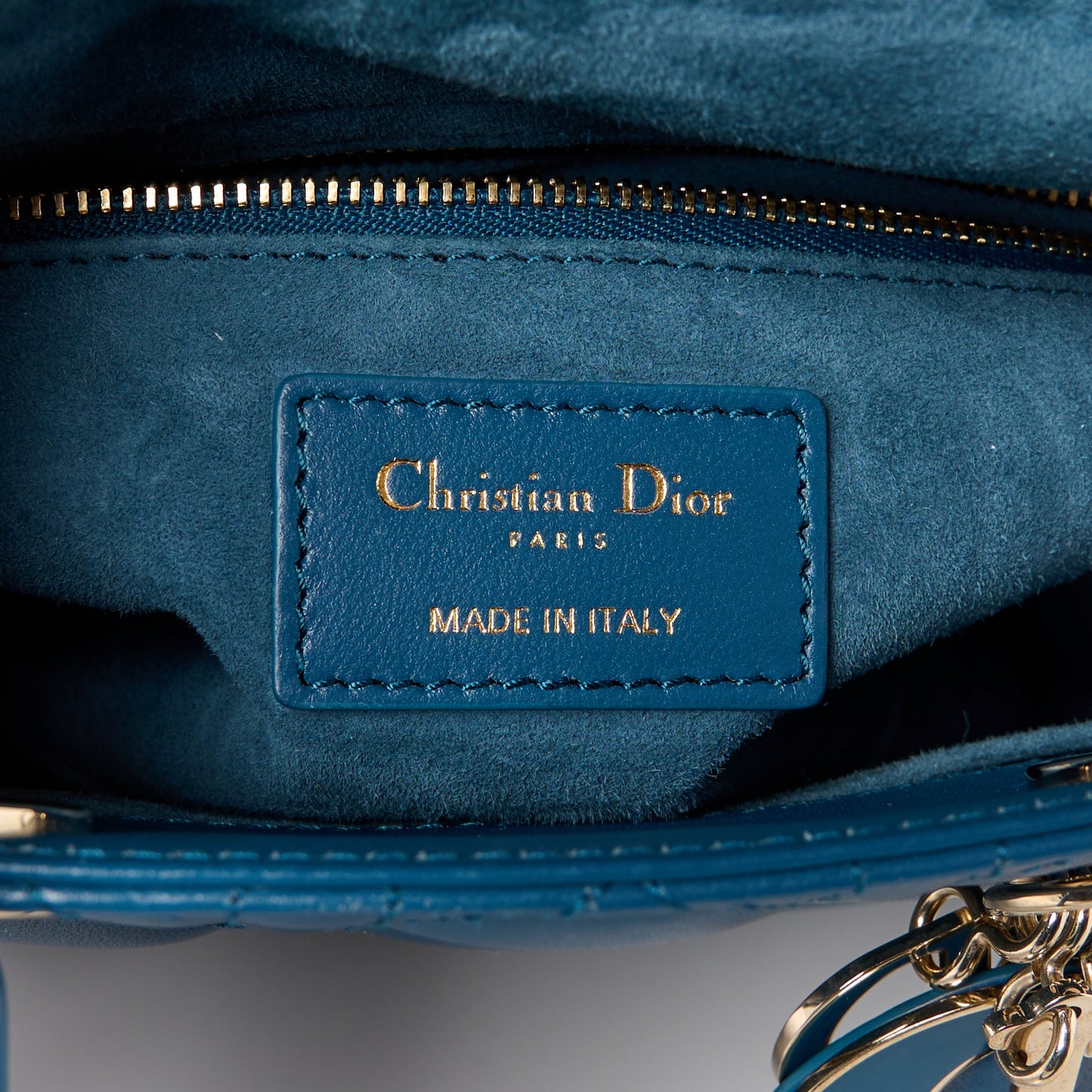 Lambskin Cannage Small My ABCDior My Lady Dior Deep Ocean
