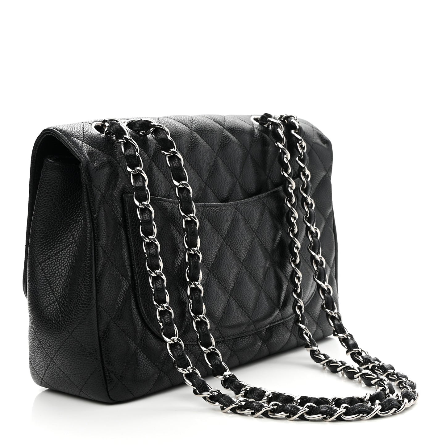 Caviar Quilted Jumbo Single Flap Black
