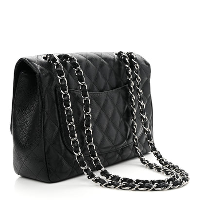 Chanel Caviar Quilted Jumbo Single Flap Black 3 of 9