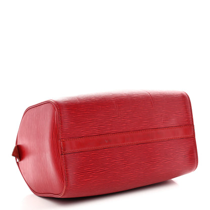 Louis Vuitton Epi Speedy 25 Castillan Red 4 of 14