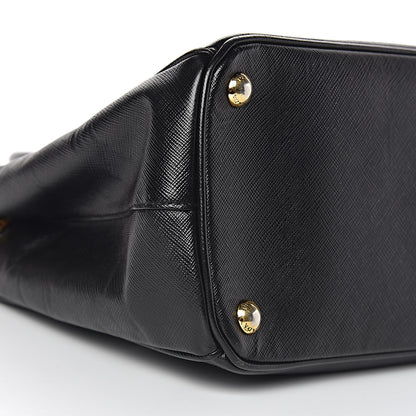 Prada Saffiano Small Galleria Double Zip Tote Black 10 of 12