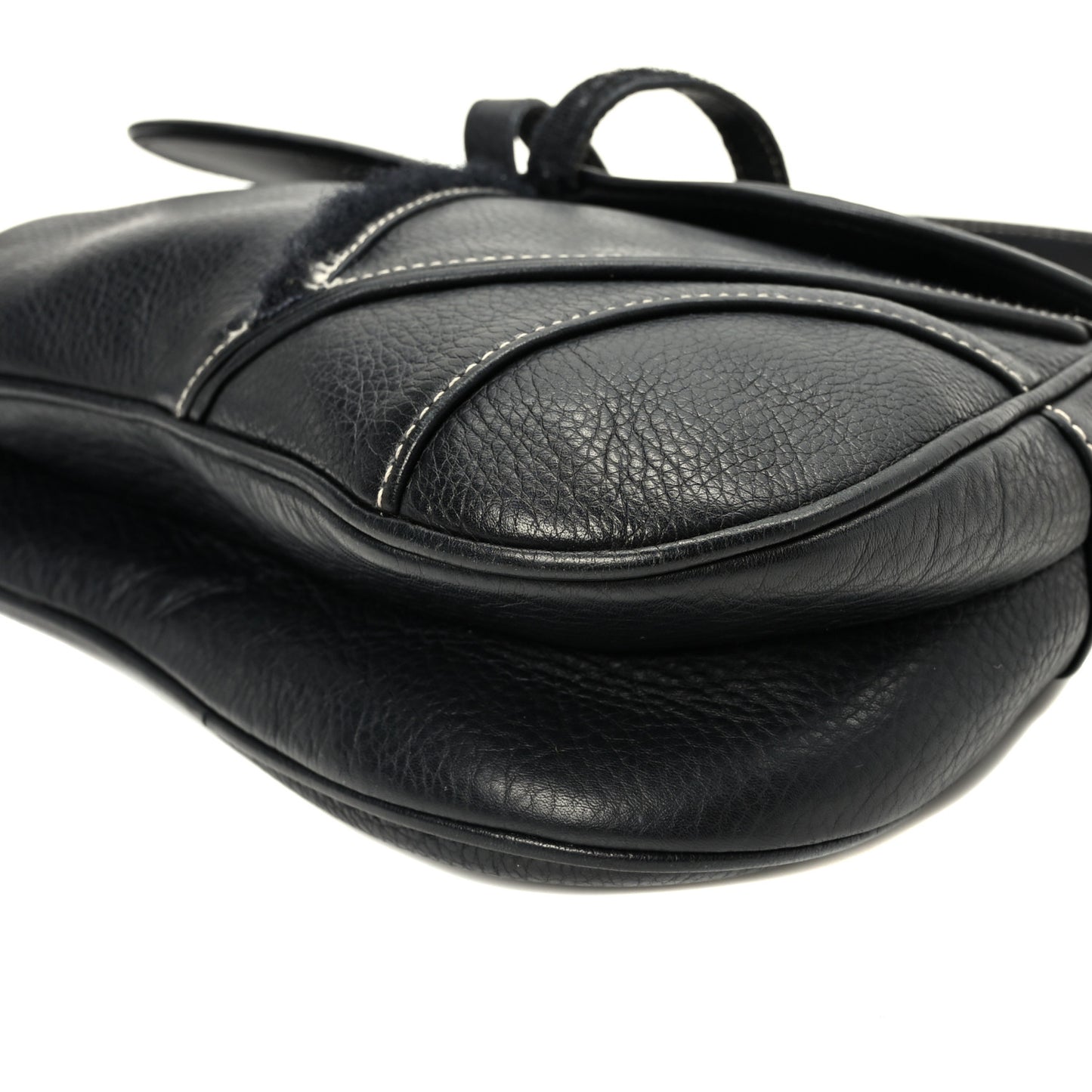 Calfskin Double Saddle Bag Black