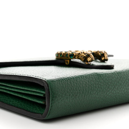 Gucci Calfskin Mini Dionysus Chain Wallet Emerald 9 of 18