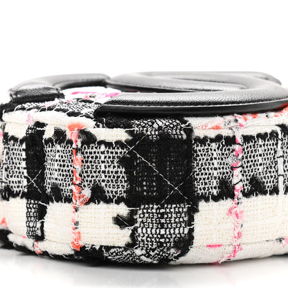 Chanel Tweed Lambskin Quilted Coco Midnight Camera Case White Black Multicolor 9 of 11