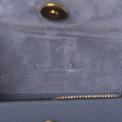 Christian Dior Grained Calfskin Saddle Belt Clutch Denim Blue 6 of 11