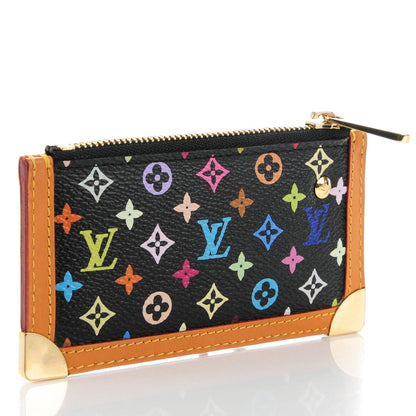 Louis Vuitton Monogram Multicolor Key Pouch Black 3 of 7