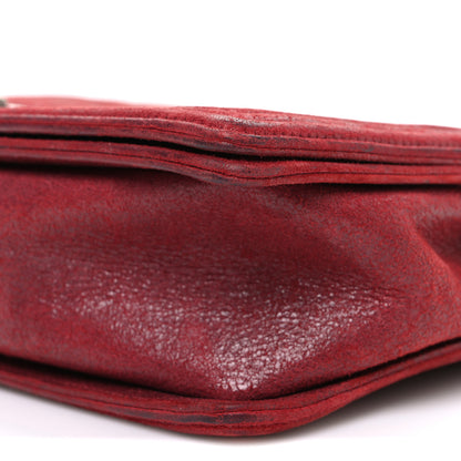 Chanel Nubuck Chesterfield Quilted Large Celtic Boy Flap Red 10 of 10
