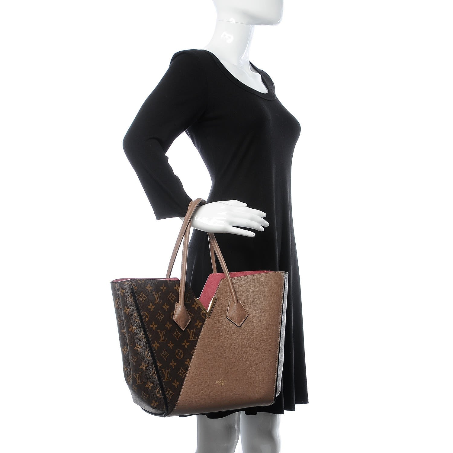 Louis Vuitton Calfskin Monogram Kimono Tote Taupe Glace 2 of 13