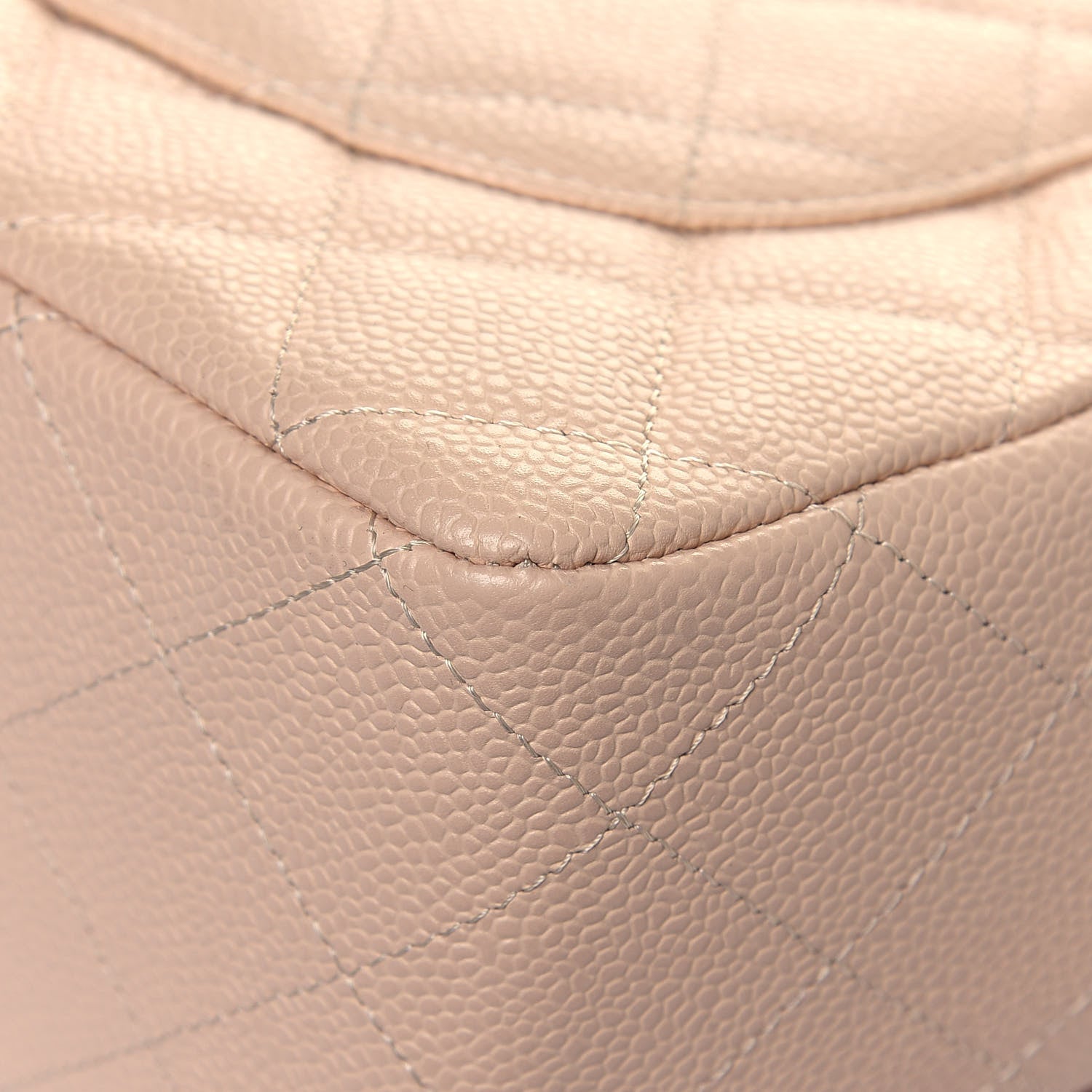 Chanel Caviar Quilted Jumbo Single Flap Beige Clair 12 of 13