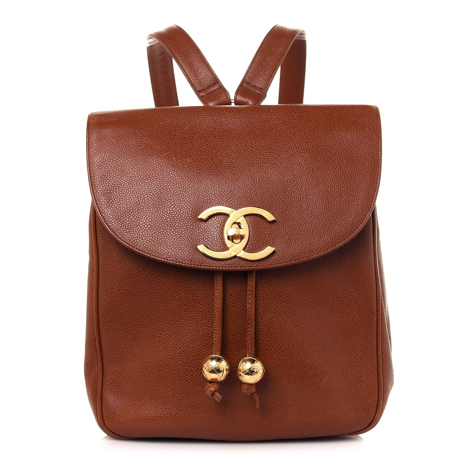 Chanel Caviar CC Backpack Brown 1 of 14