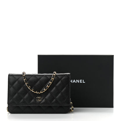 Chanel Caviar Quilted Wallet On Chain WOC Black 12 of 12